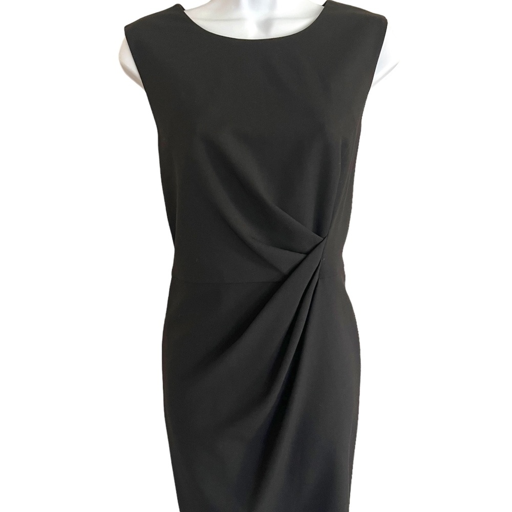 Calvin Klein | Black Cocktail Dress | Side Ruching
